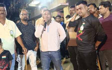 कुसुमकियारी में आयोजित लाठी खेल में विधायक पुत्र ने शिरकत किया