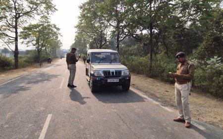 चंदनकियारी में ट्रैफिक पुलिस ने 56 हजार जुर्माना वसूली किया