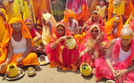 झाबरा में श्री श्री 1008 रुद्र महायज्ञ एवं राम कथा की शुरुआत जल यात्रा के साथ हुई