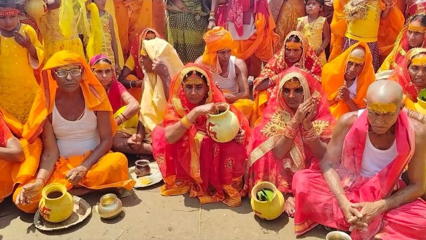 झाबरा में श्री श्री 1008 रुद्र महायज्ञ एवं राम कथा की शुरुआत जल यात्रा के साथ हुई